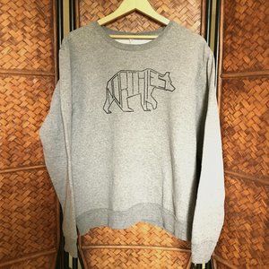 Rare Retired NORTHIES Poly Bear Boxy Sweatshirt Blue Grey